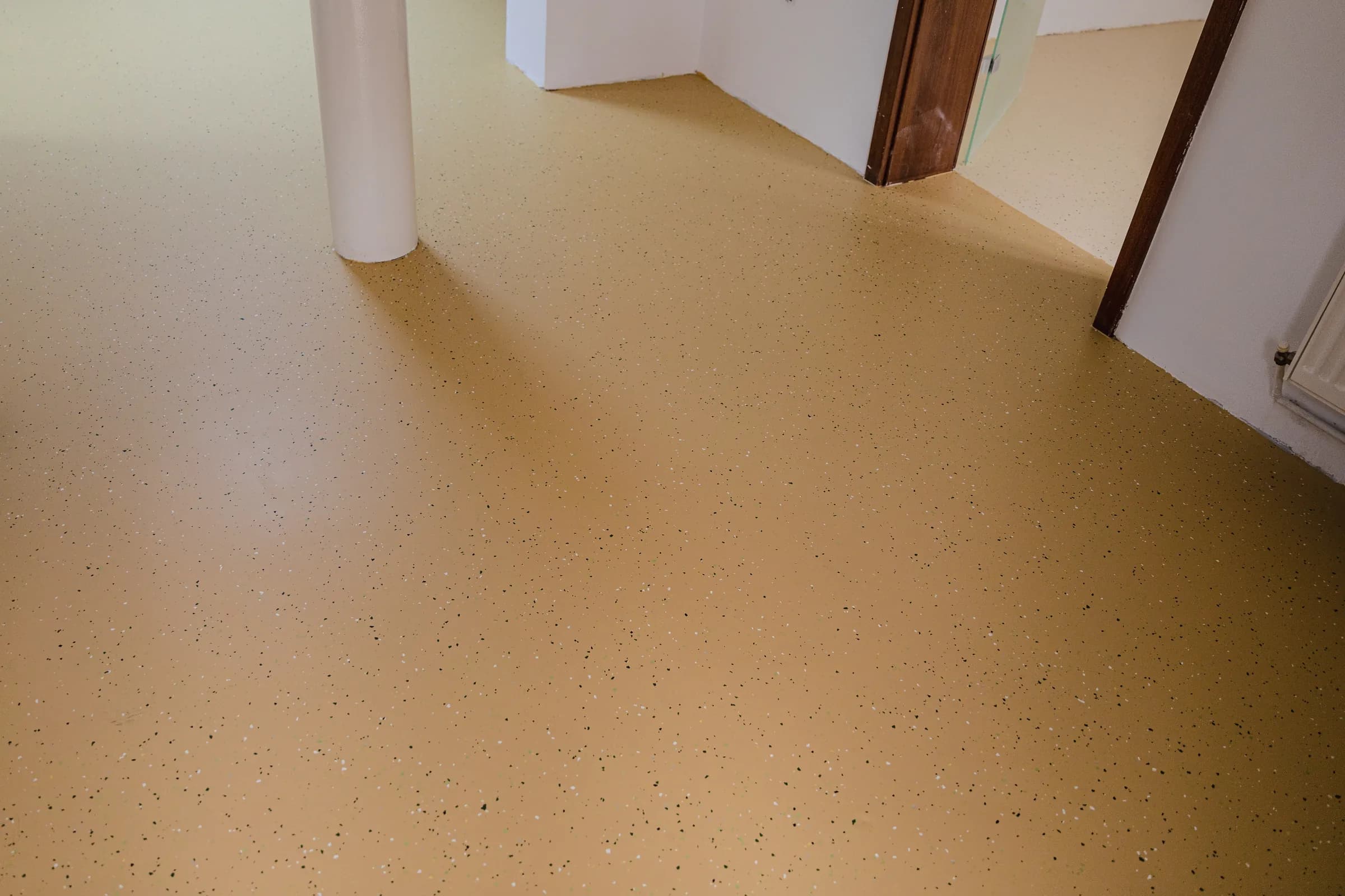 Decorative finishes resin floor system on an industrial floor